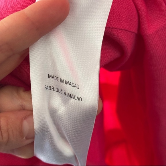 NWT Solid and striped empire linen Maxi Dress size S - Picture 11 of 14